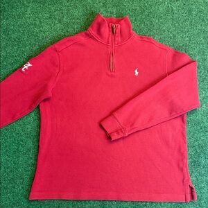 Polo by Ralph Lauren Men's Alabama Crimson Red Quarter-Zip (Size Medium)